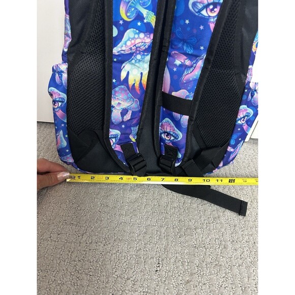 Psychedelic Backpack Bookbag Colorful Fun Mushrooms Trippy Abstract - Picture 7 of 7